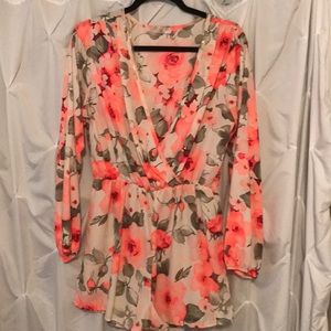 Rose lightweight romper